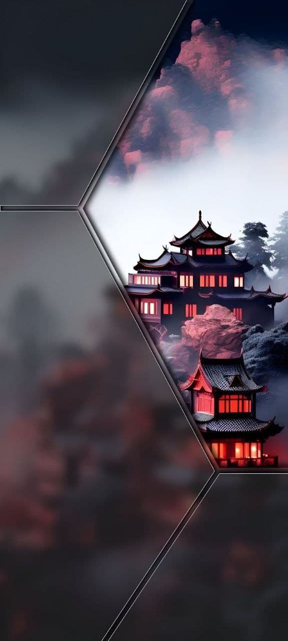 Chinatown Nightscape Dark Mode Digital Wallpaper (Free)