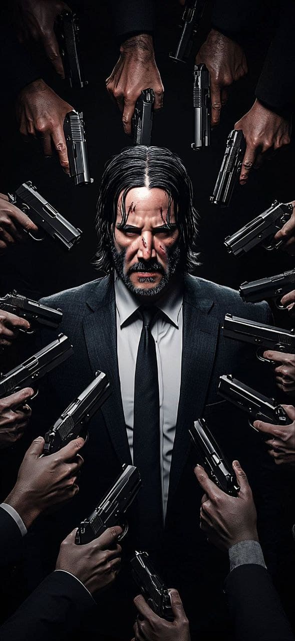 John Wick Dark Mode Digital Wallpaper - Multi-Device HD Pack