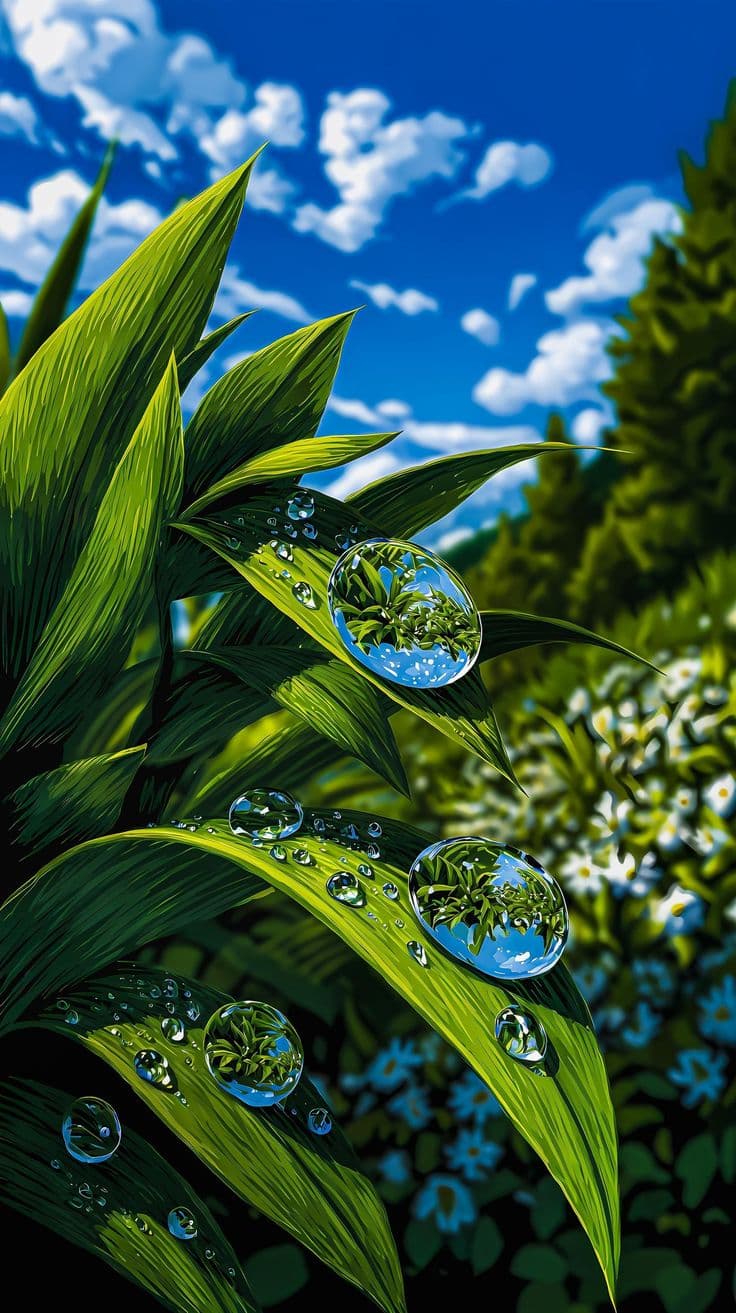 Lush Green Serenity Wallpaper Pack - Light & Dark Mode Ready