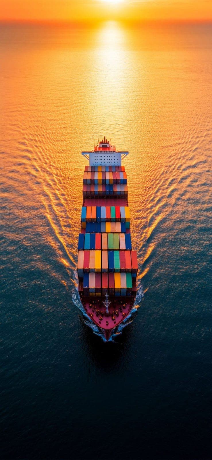 Vibrant Container Ship Nature Scenic Wallpaper for Mobile & Desktop